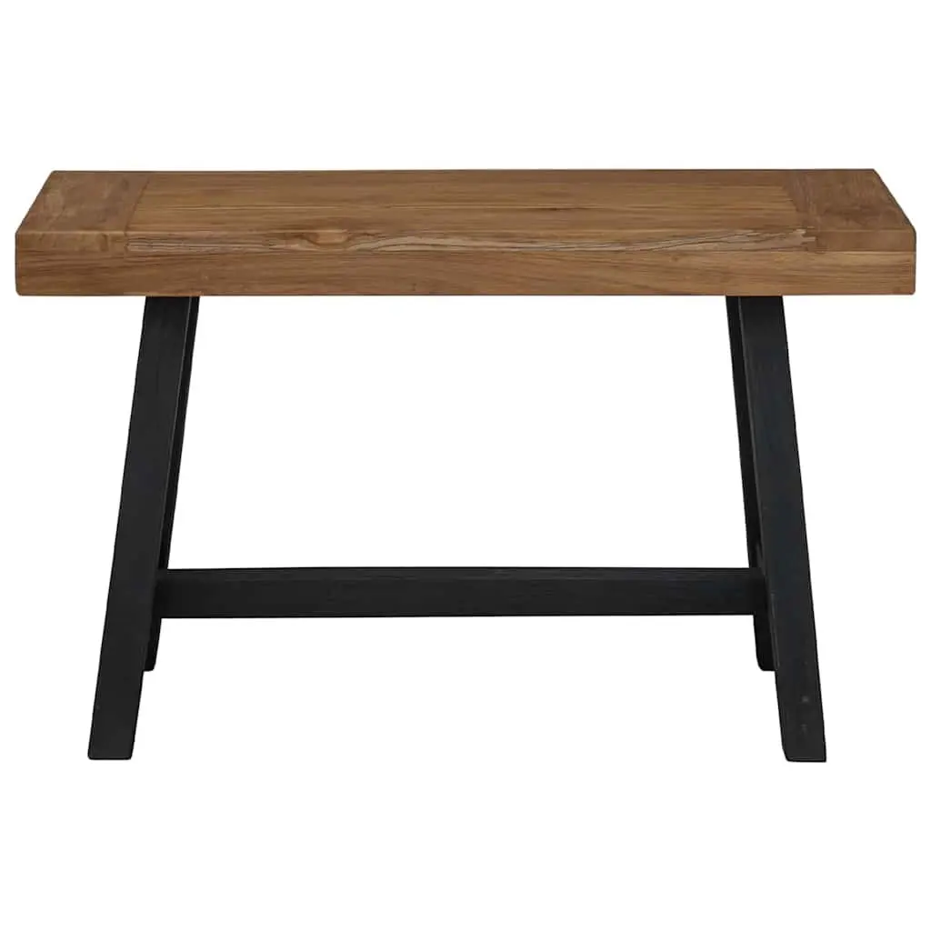 Solid Wood Teak Bench 80cm Kitchen Dining Room Hallway Seating Furniture Brown