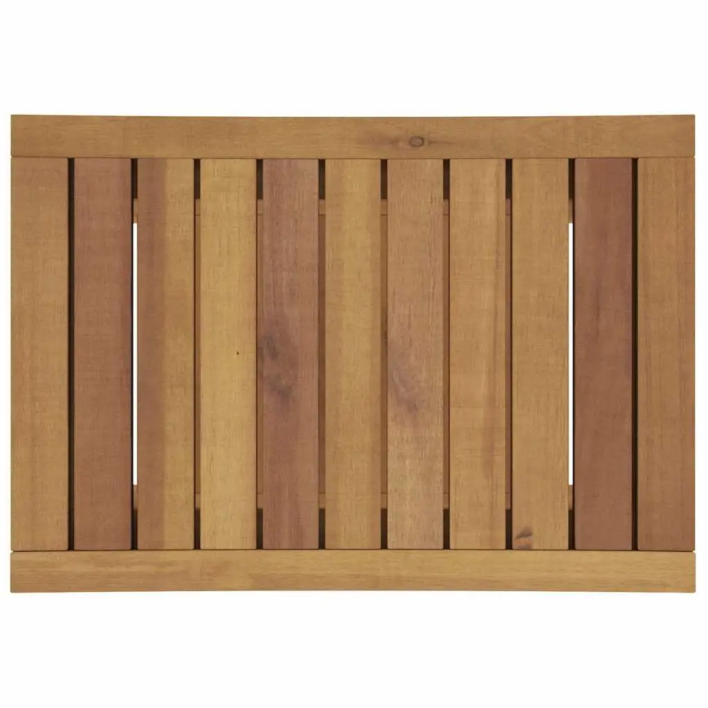 Wooden Bathroom Side Table Shower Storage Shelf Teak Accent Organizer 50x35x45cm