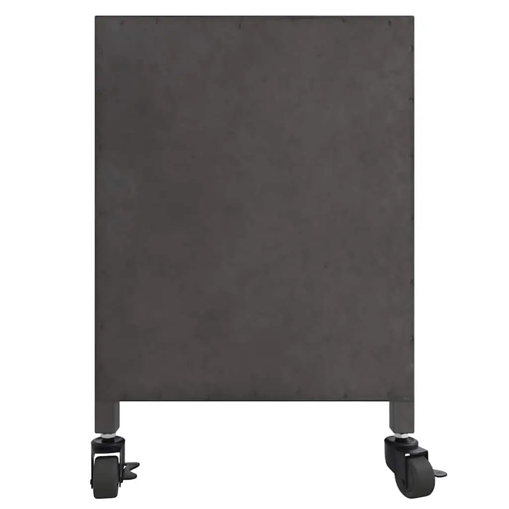 TV Cabinet Living Room Silver 110x30x40 cm Storage Unit with Drawers Doors and Wheels