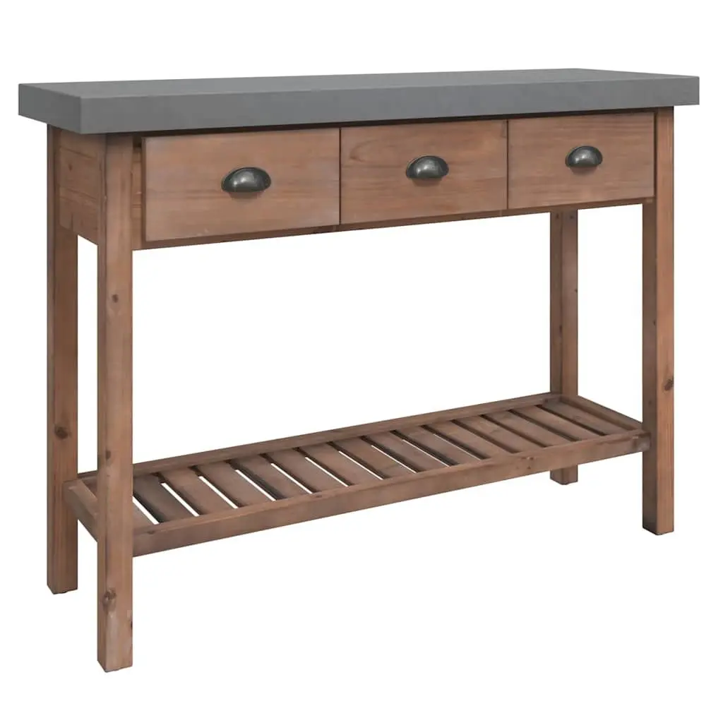 Console Table 110x35x80 cm with Drawers Shelf Storage Accent Side Hallway