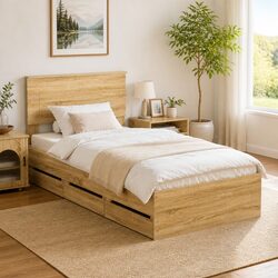 Specifications of the Sonoma Oak Bed Frame with Storage