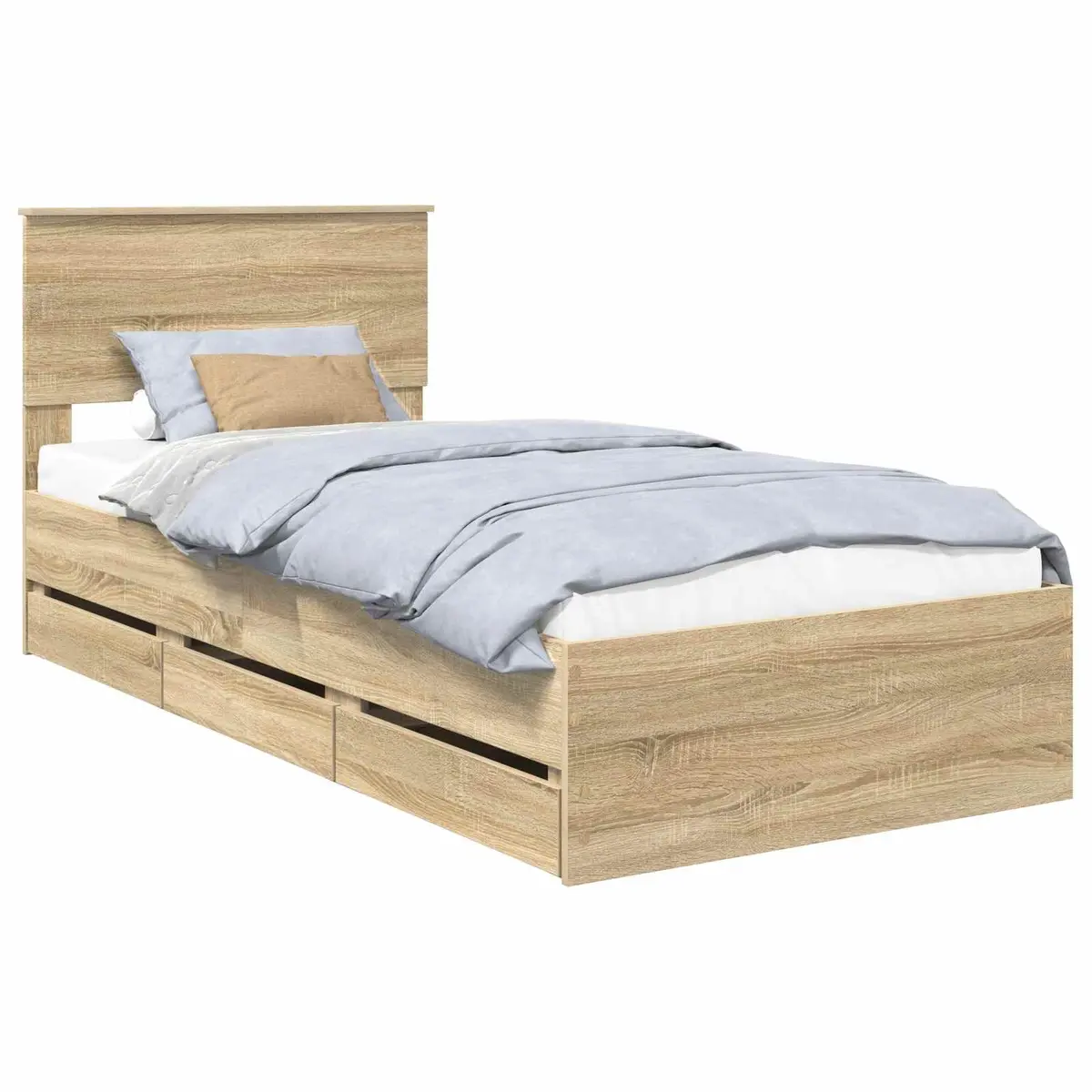 Sonoma Oak Bed Frame with Storage