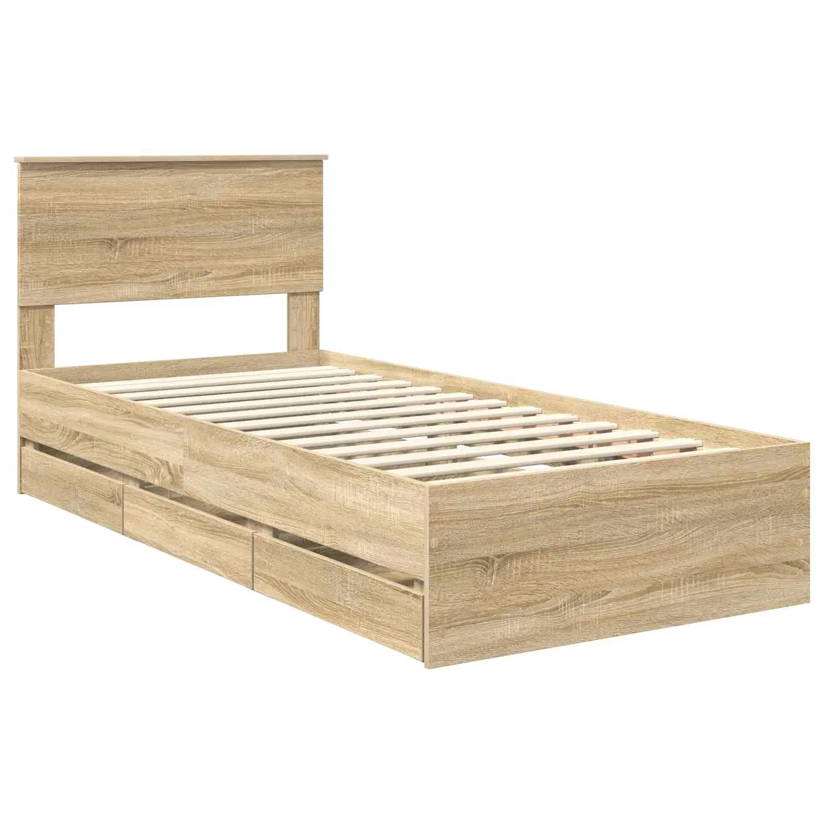 Sonoma Oak Bed Frame with Storage