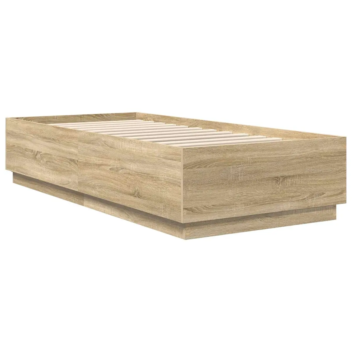 90 x 190 cm Engineered Wood Bed Frame with Headboard
