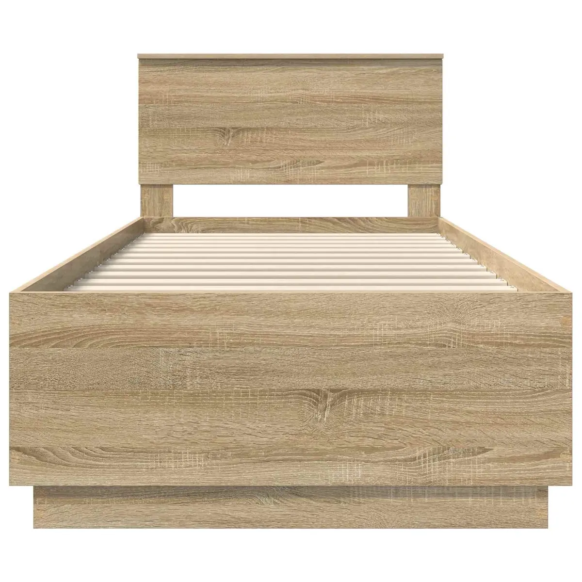 90 x 190 cm Engineered Wood Bed Frame with Headboard