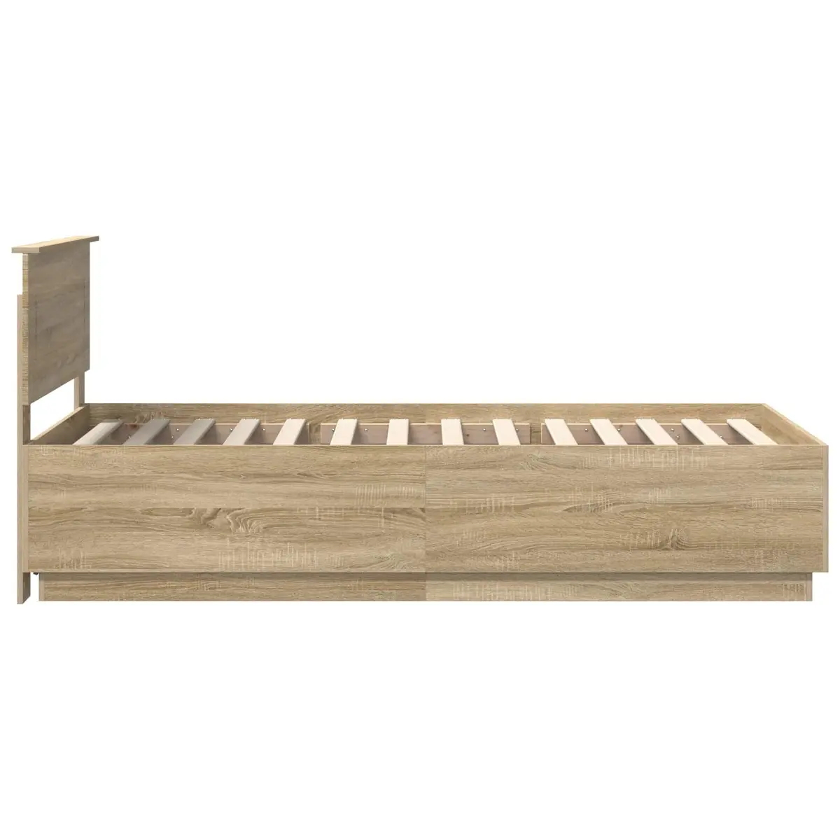 90 x 190 cm Engineered Wood Bed Frame with Headboard