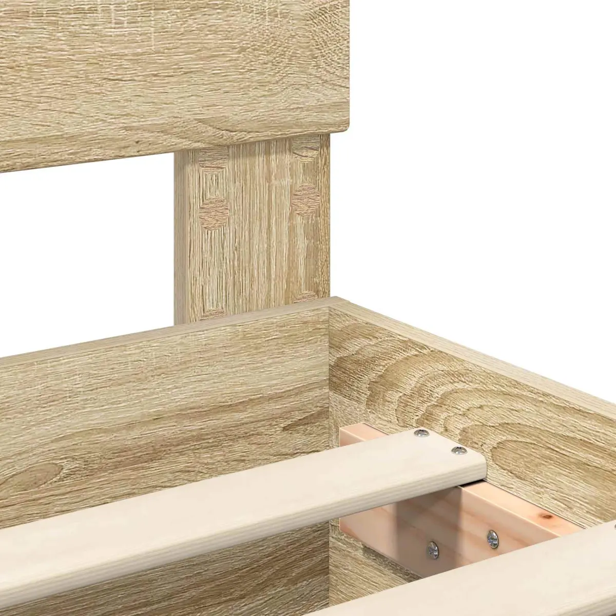 90 x 190 cm Engineered Wood Bed Frame with Headboard
