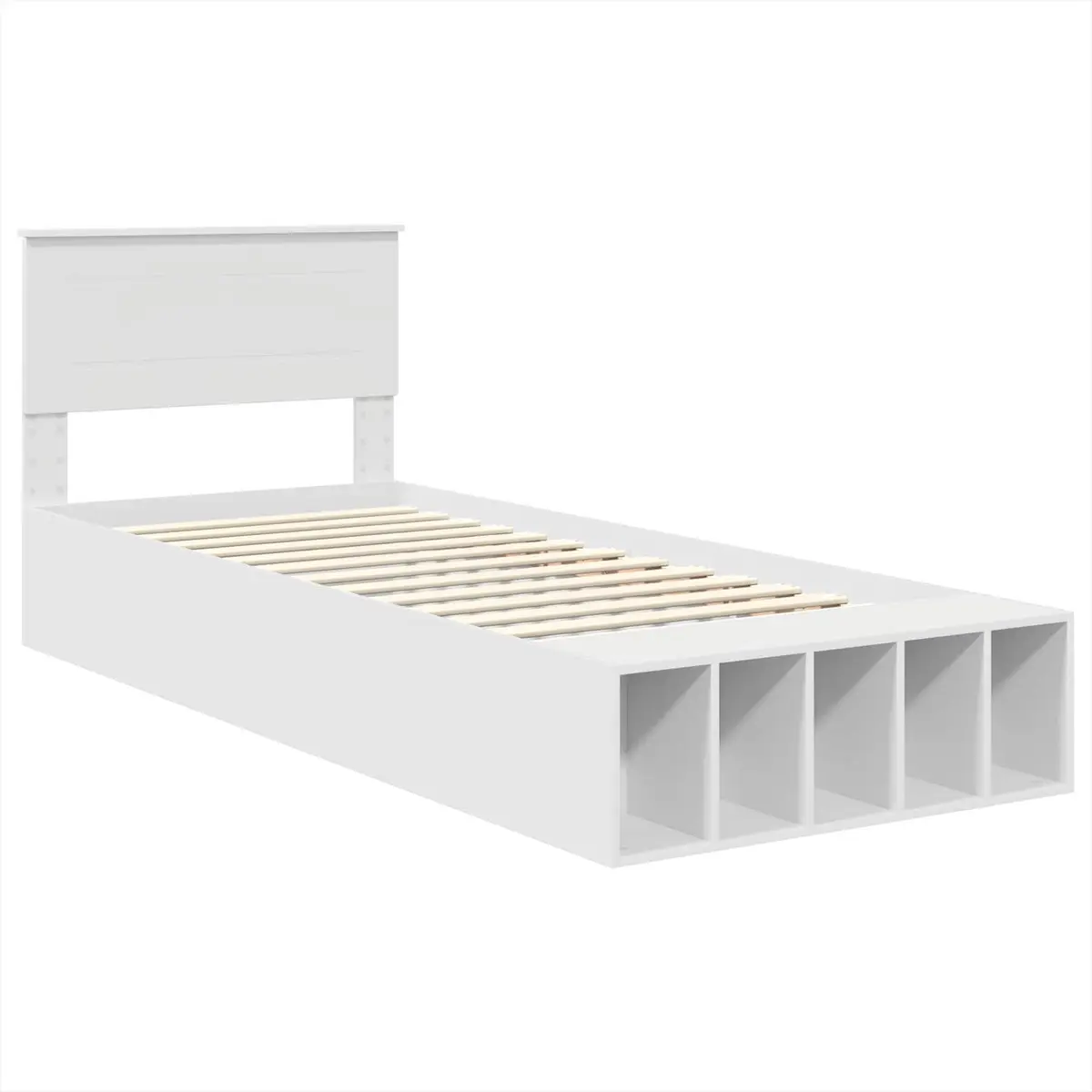 Bed Frame with Shelf for Bedroom 90 x 190 cm
