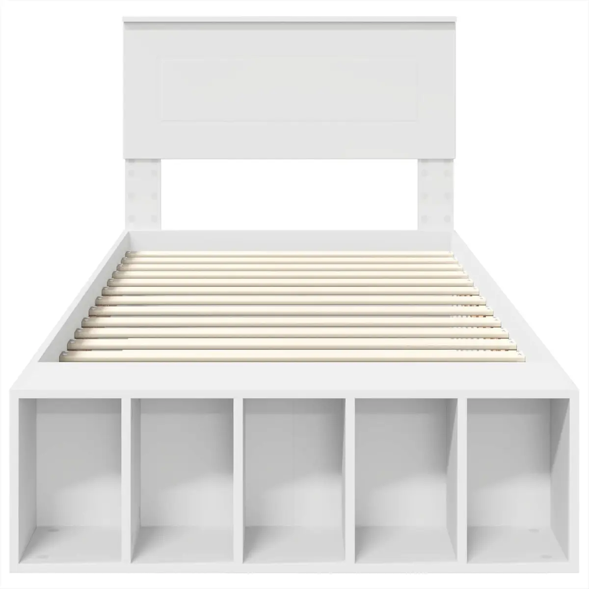 Bed Frame with Shelf for Bedroom 90 x 190 cm