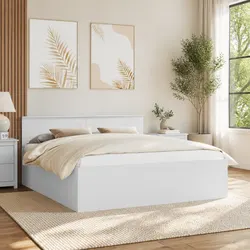 Engineered Wood Bed Frame with Headboard, 180 x 200 cm