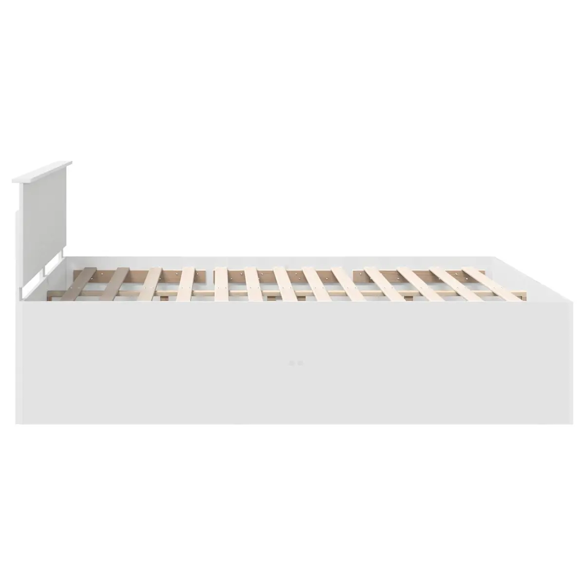 Bed Frame with Headboard for Bedroom White 180 x 200 cm Modern Wood