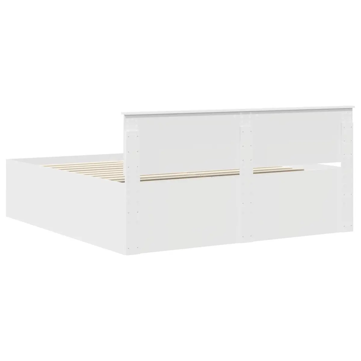 Bed Frame with Headboard for Bedroom White 180 x 200 cm Modern Wood