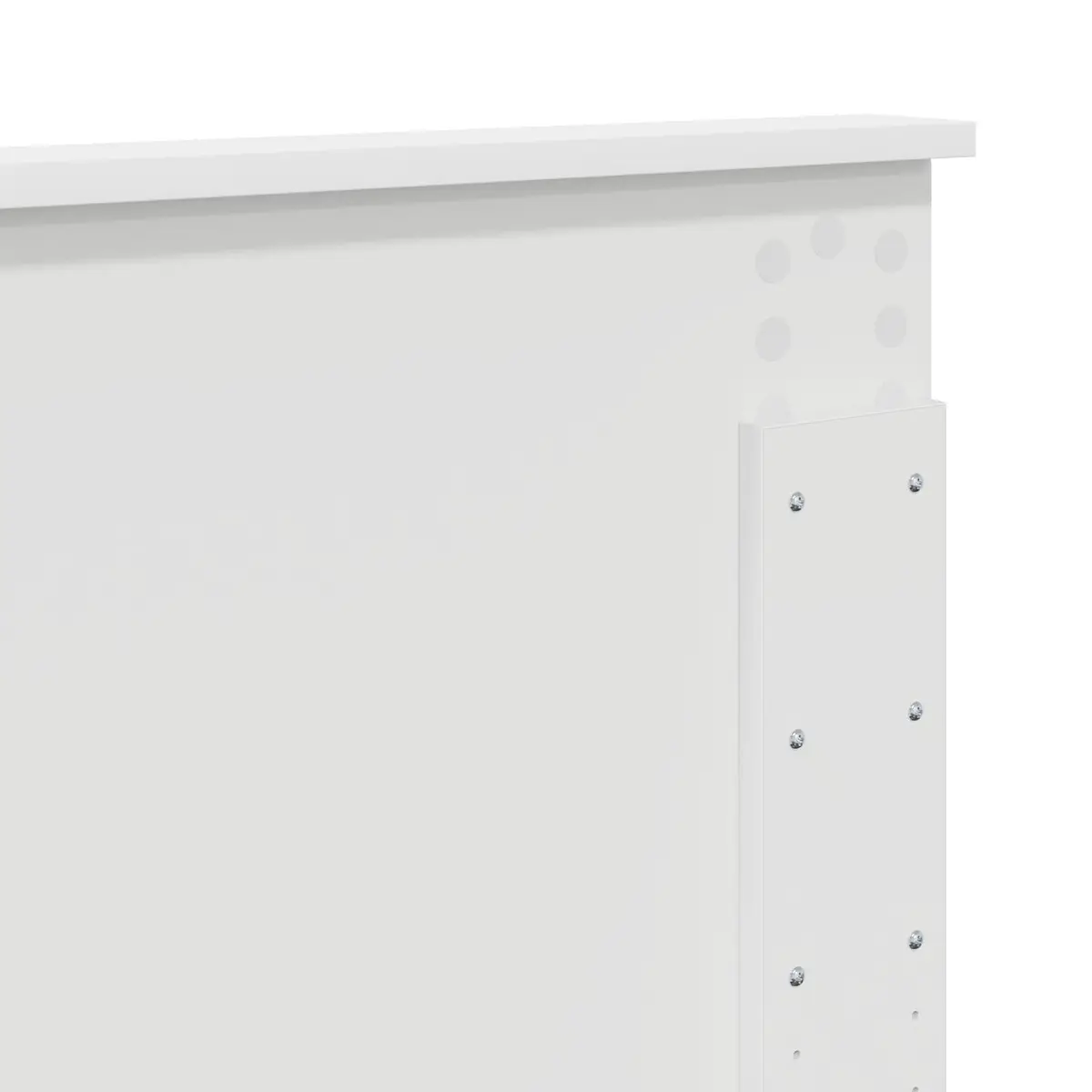 White Bed Frame with Headboard, 135 x 190 cm