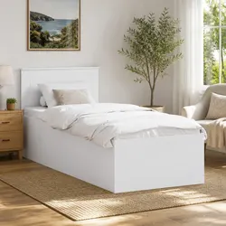 Engineered Wood Bed Frame with Headboard - 90 x 190 cm