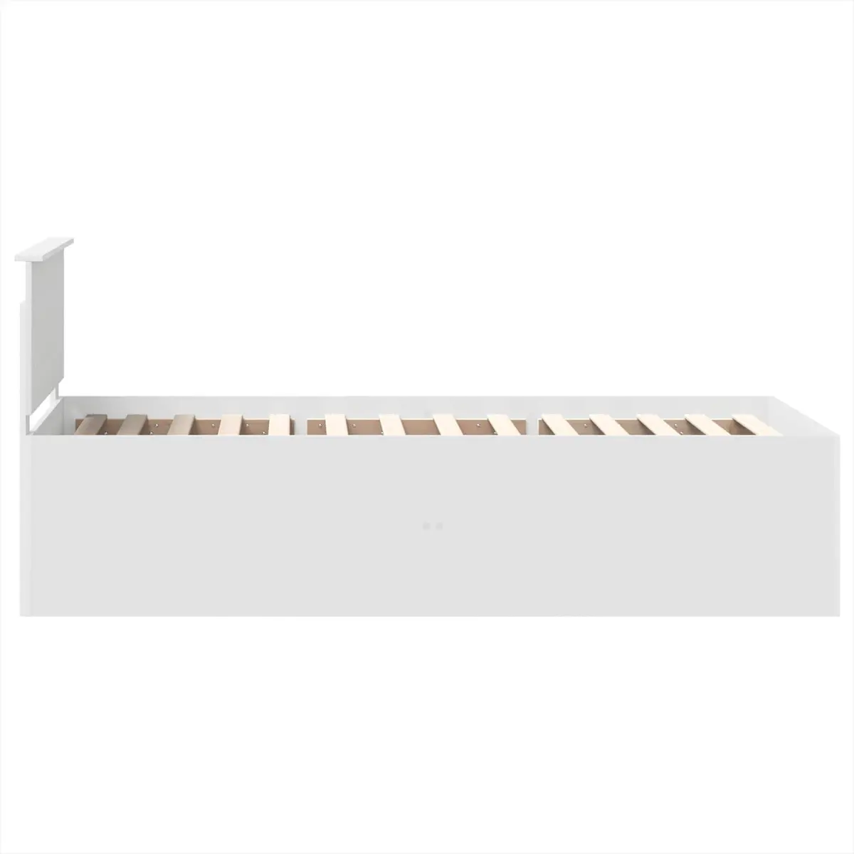 Bed Frame with Headboard White 90 x 190 cm Modern Bedroom Engineered Wood