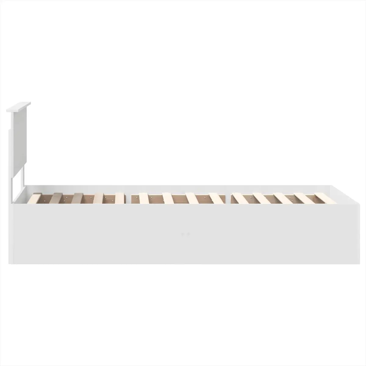 Bed Frame with Headboard for Bedroom White 90 x 190 cm Modern Platform