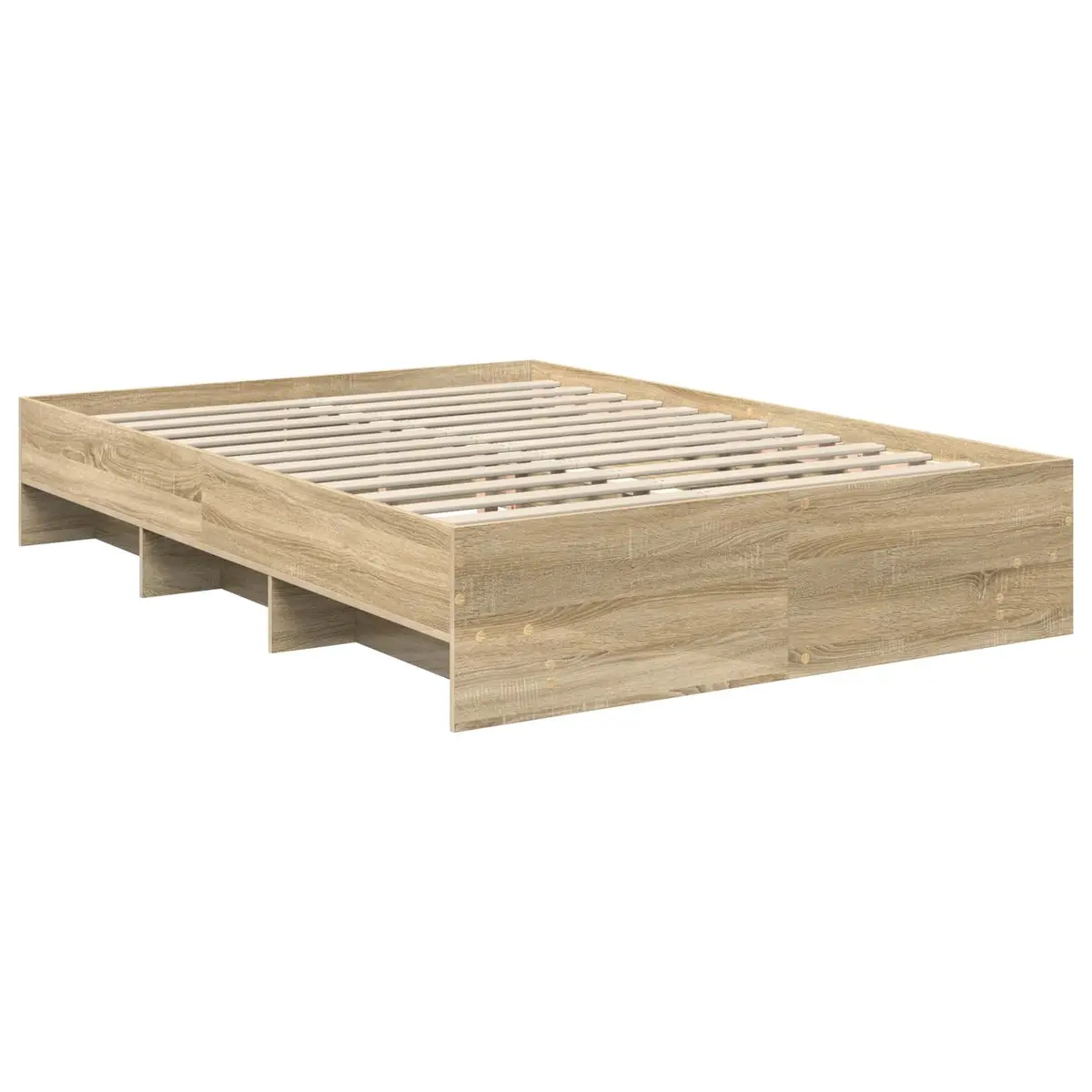 Brown Bed Frame 150 x 200 cm with Headboard