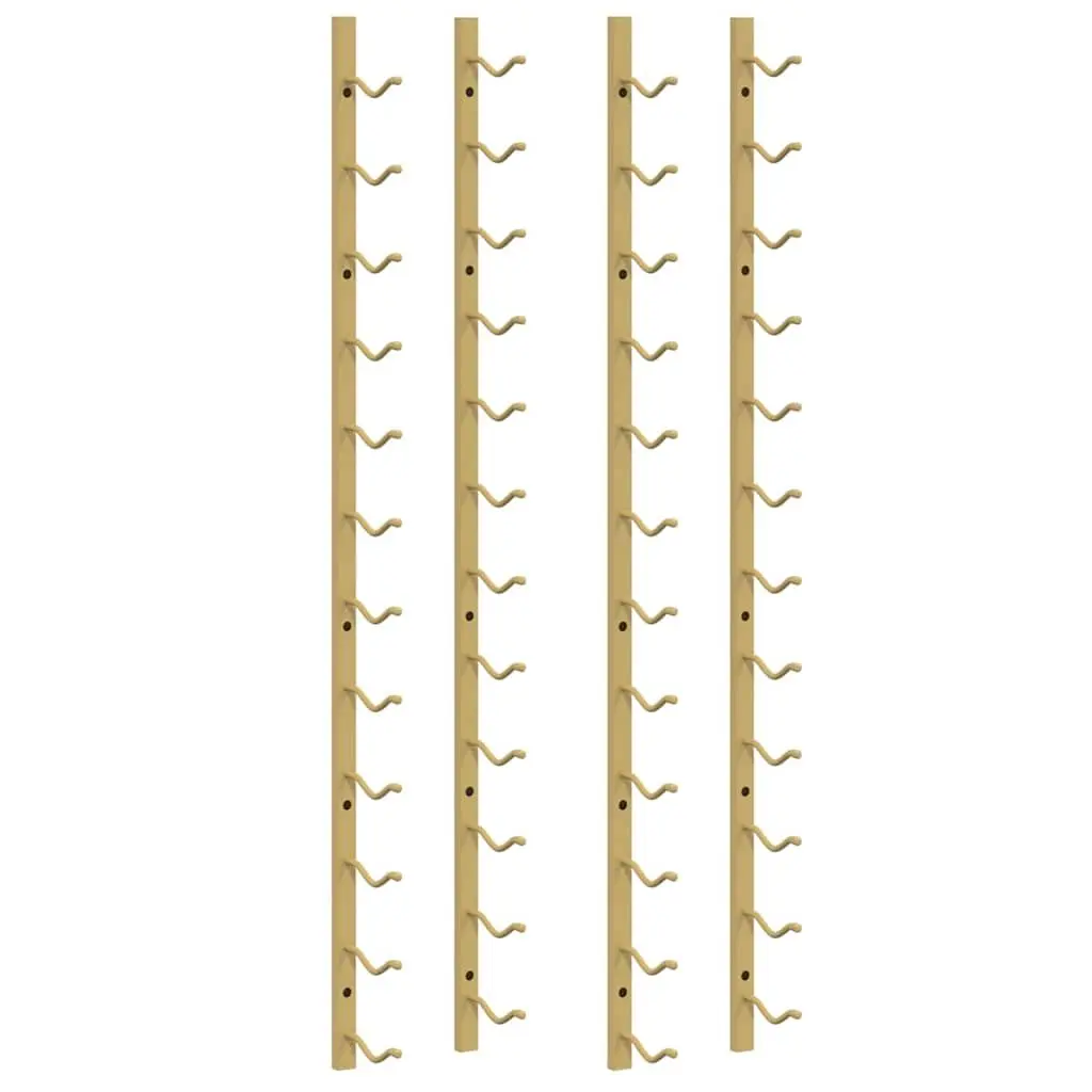 Wall Mounted Wine Rack for Home Bar Gold Iron Set of 2