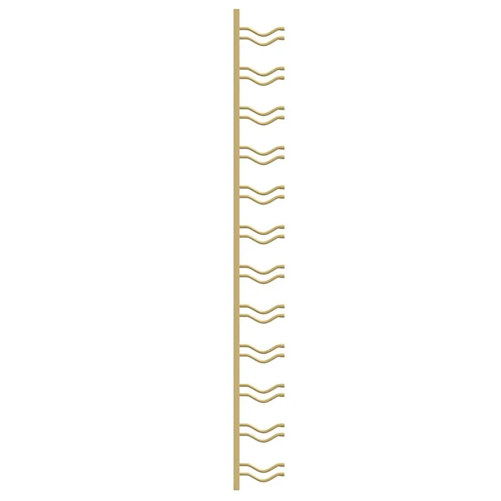 Wall Mounted Wine Rack for Home Bar Gold Iron Set of 2