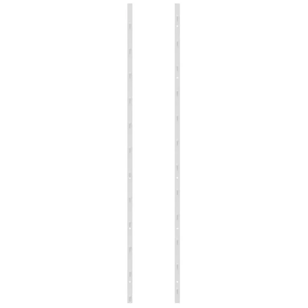 Wall Mounted Wine Rack Set 2 pcs White Iron Storage Organizer 36 Bottles