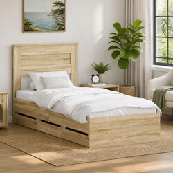 Specifications of Sonoma Oak Bed Frame with Storage Drawer