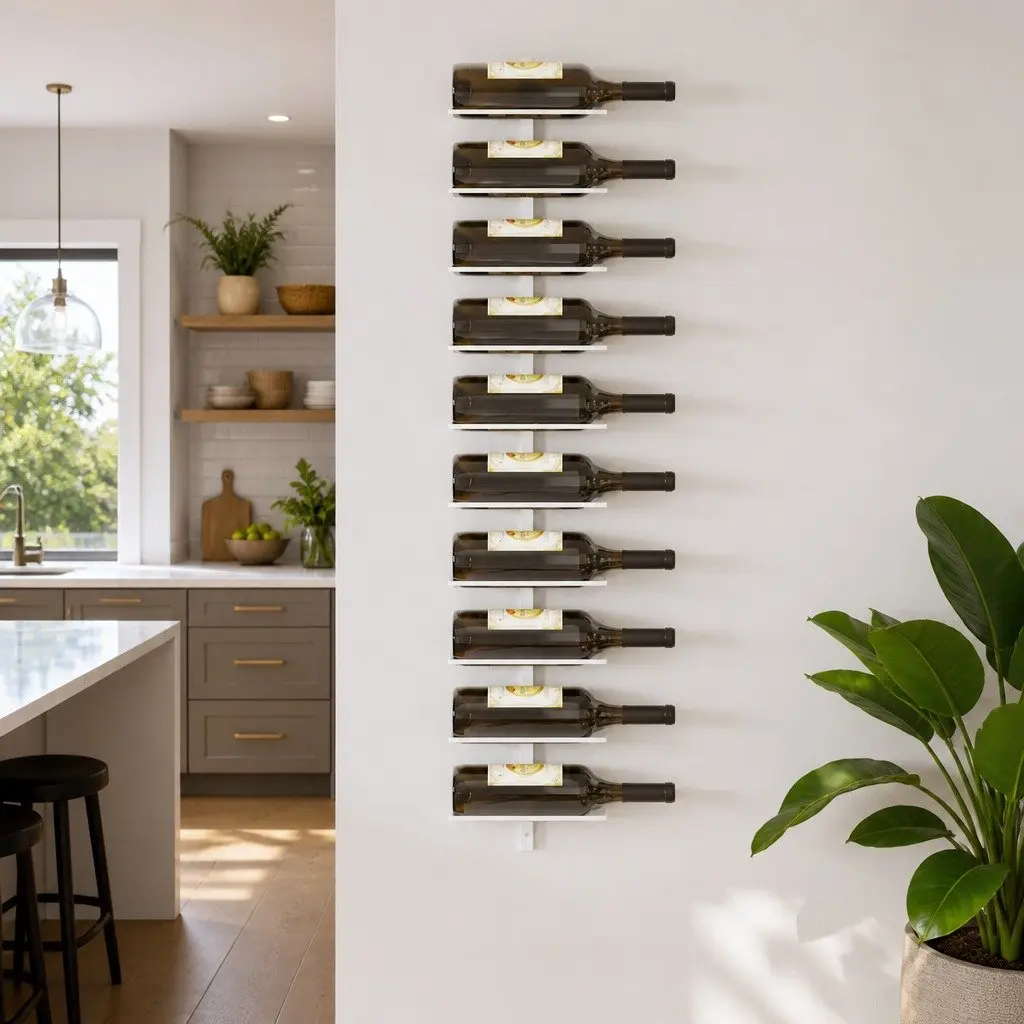 Wall-mounted Wine Rack for 10 Bottles