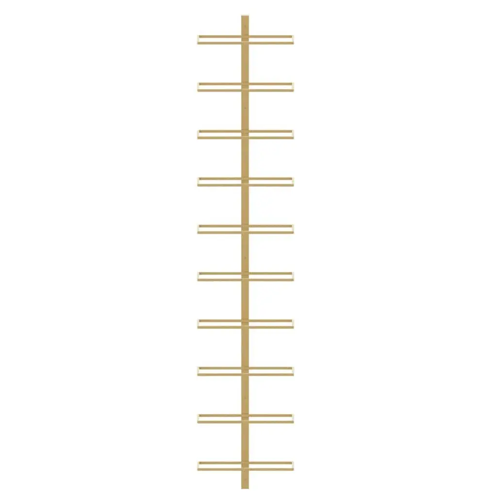 10-Bottle Gold Metal Wall-mounted Wine Rack