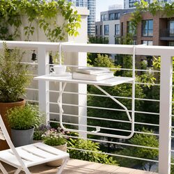 Specifications for the White Foldable Balcony Table