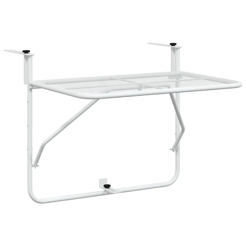 White Foldable Balcony Table