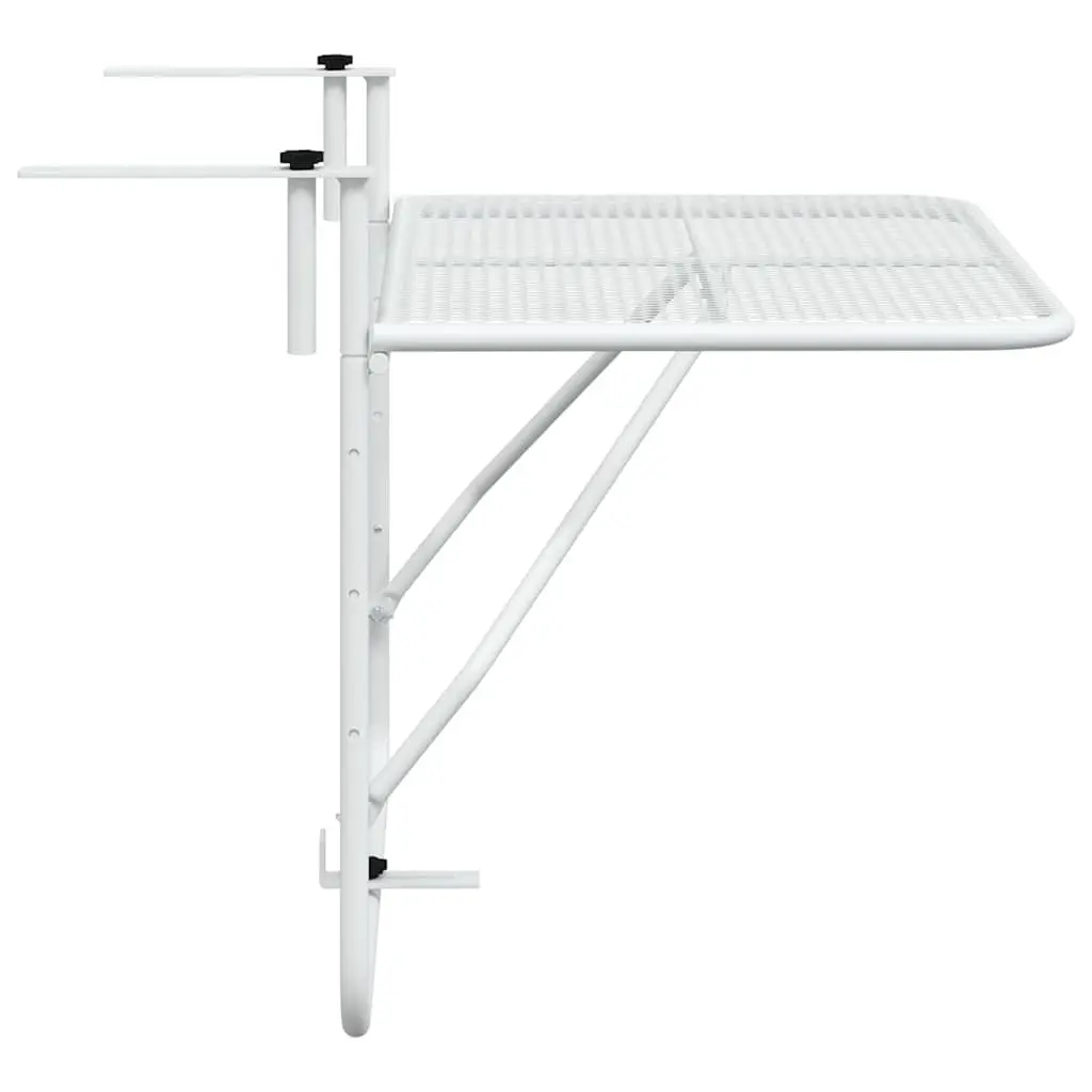 White Foldable Balcony Table