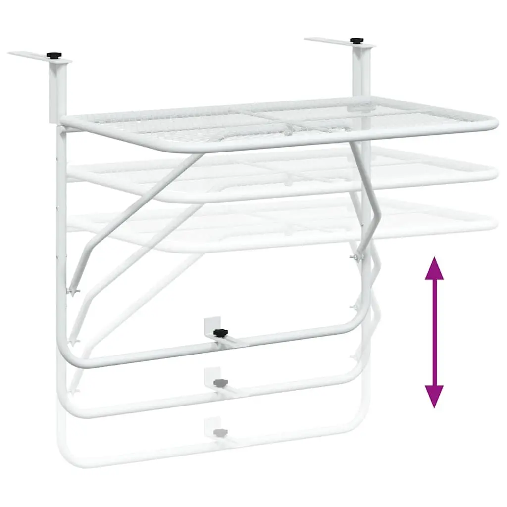 White Foldable Balcony Table