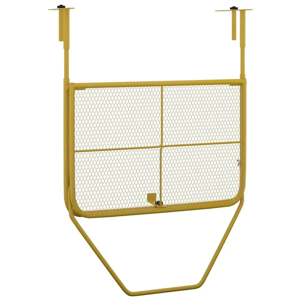 Balcony Table Foldable Outdoor Patio Coffee Side Table 60x40cm Gold Steel