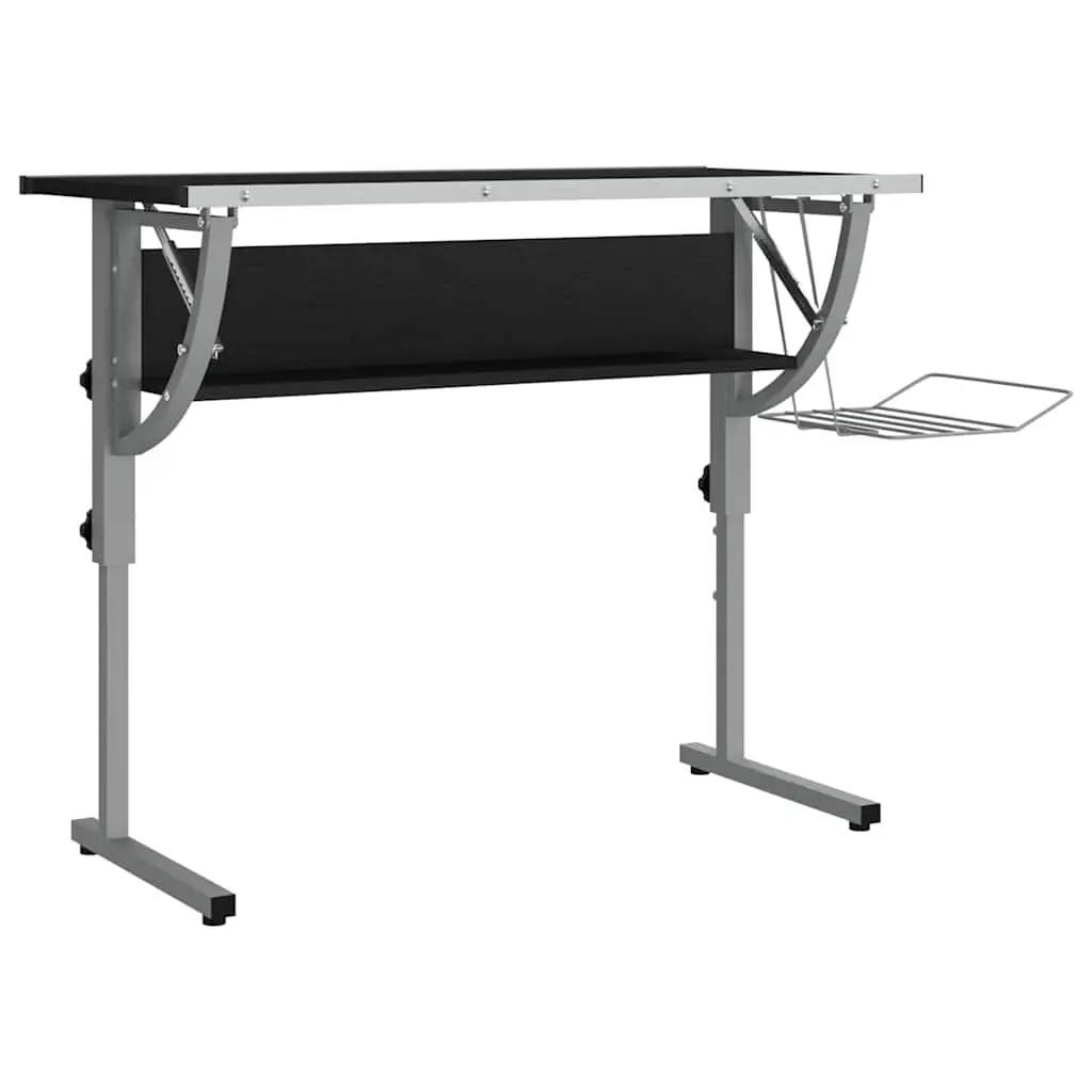 Craft Desk Adjustable Angle Tilt Desktop with Shelf Magazine Rack Home Office