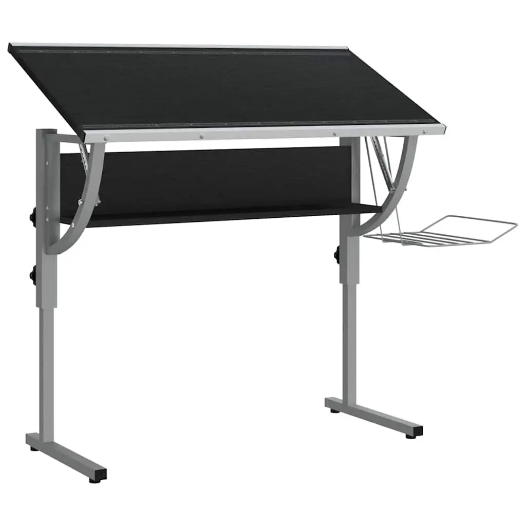 Craft Desk Adjustable Angle Tilt Desktop with Shelf Magazine Rack Home Office