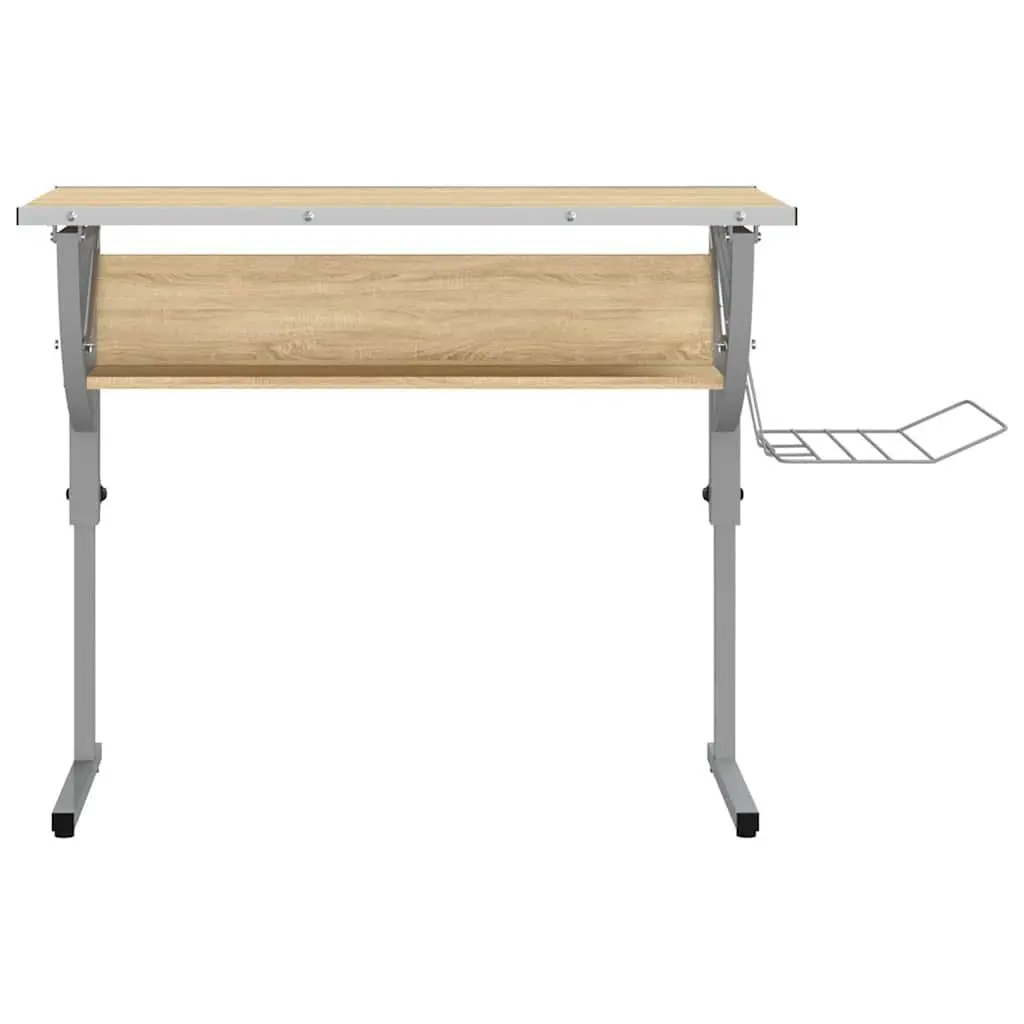 Craft Desk Adjustable Drawing Table for Home Office Study 110 x 53 x 58-87 cm