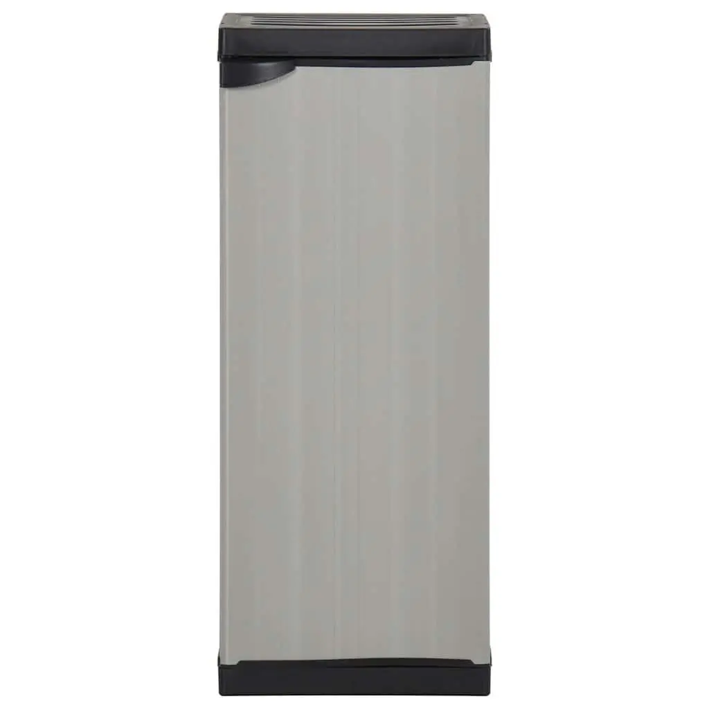 Garden Storage Cabinet with Shelf Outdoor Patio Organiser Grey Black 35x40x85cm