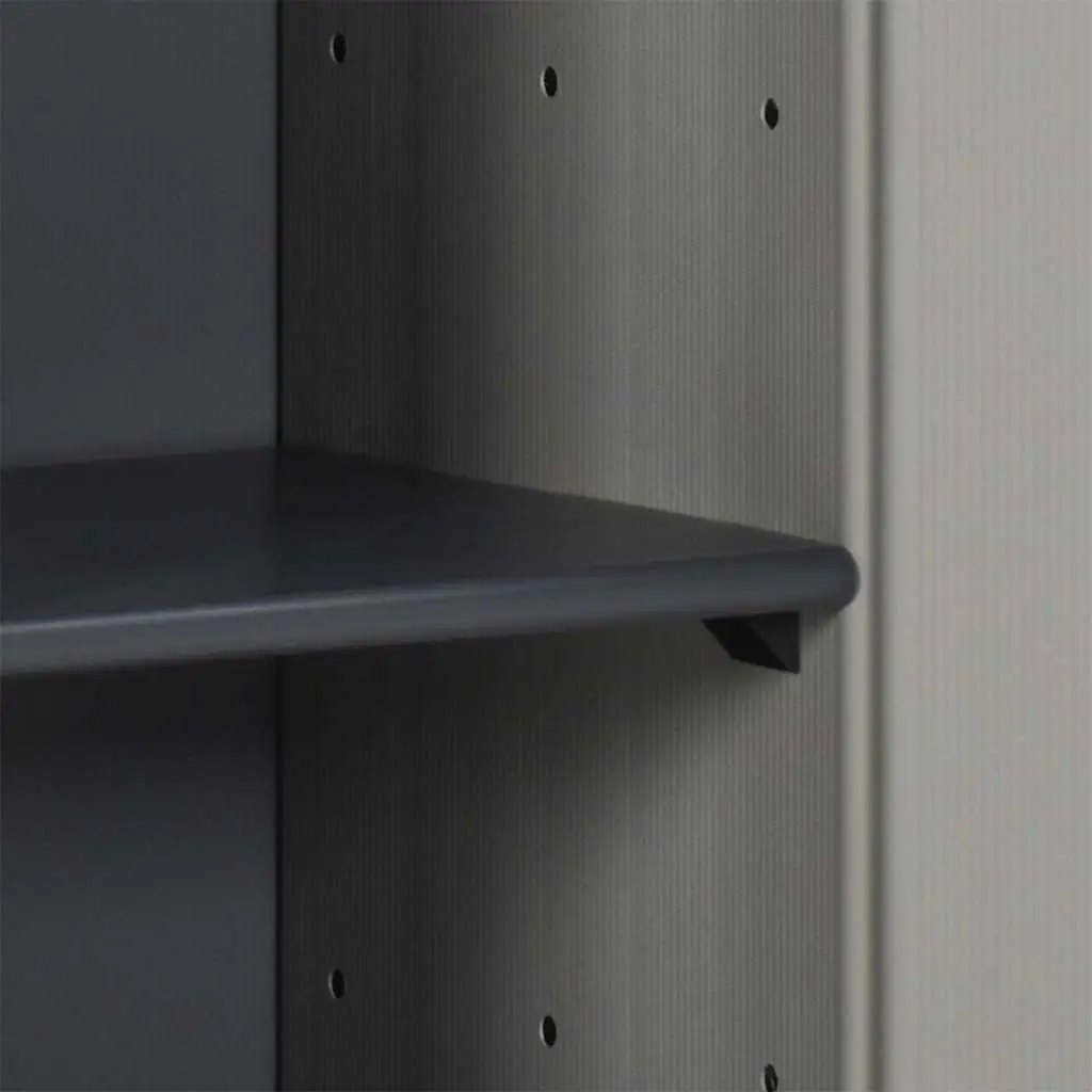 Garden Storage Cabinet with Shelf Outdoor Patio Organiser Grey Black 35x40x85cm