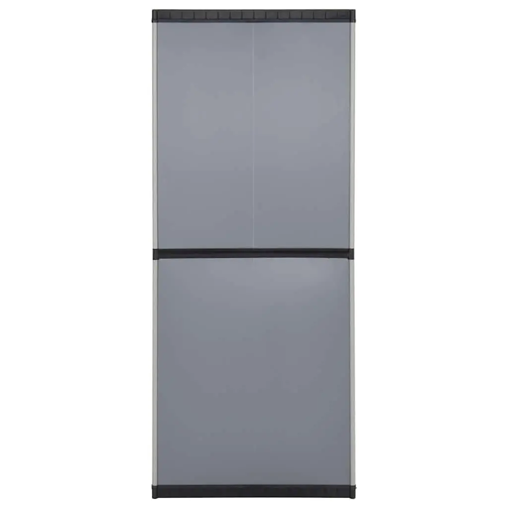 Garden Storage Cabinet Outdoor Patio Balcony 3 Shelf Grey Black