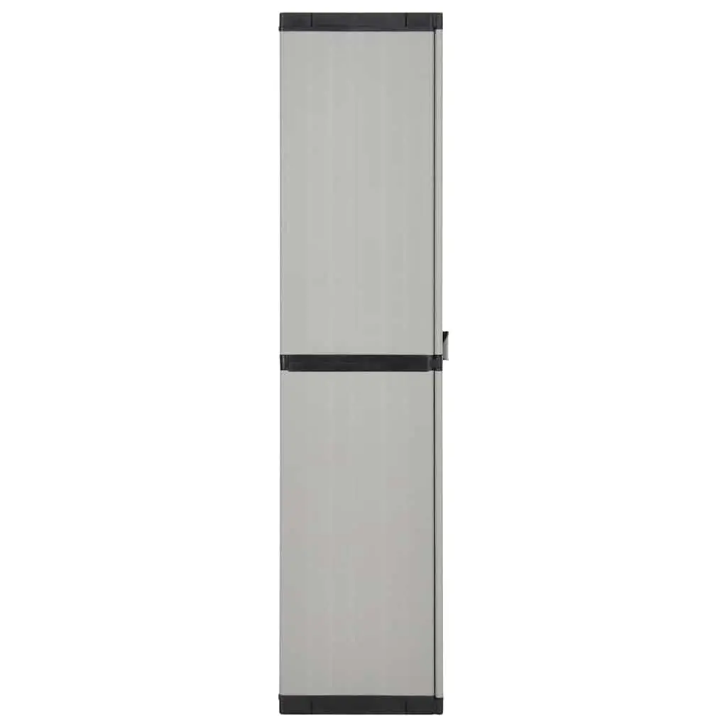 Garden Storage Cabinet Outdoor Patio Balcony 3 Shelf Grey Black