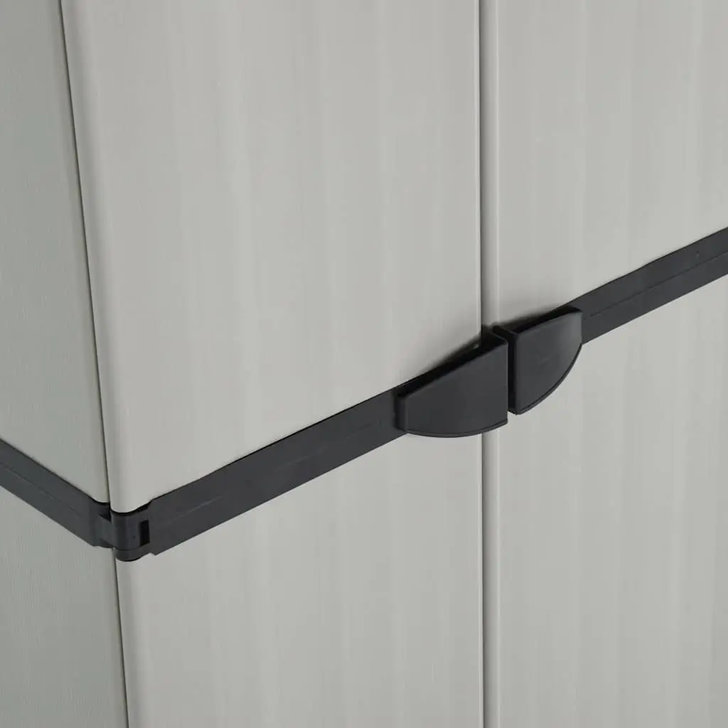 Garden Storage Cabinet Outdoor Patio Balcony 3 Shelf Grey Black