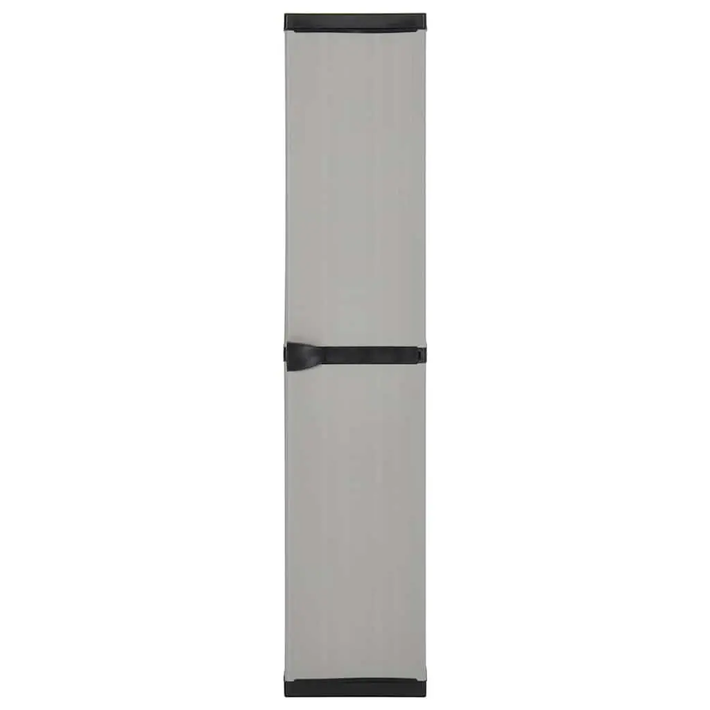 Garden Storage Cabinet Outdoor Patio Balcony 3 Shelves Grey Black