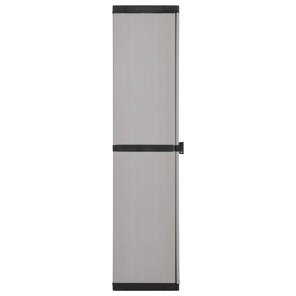 Garden Storage Cabinet Outdoor Patio Balcony 3 Shelves Grey Black