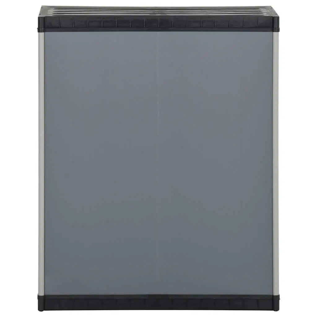 Garden Waste Cabinet Grey Black Outdoor Rubbish Bin Storage Organiser