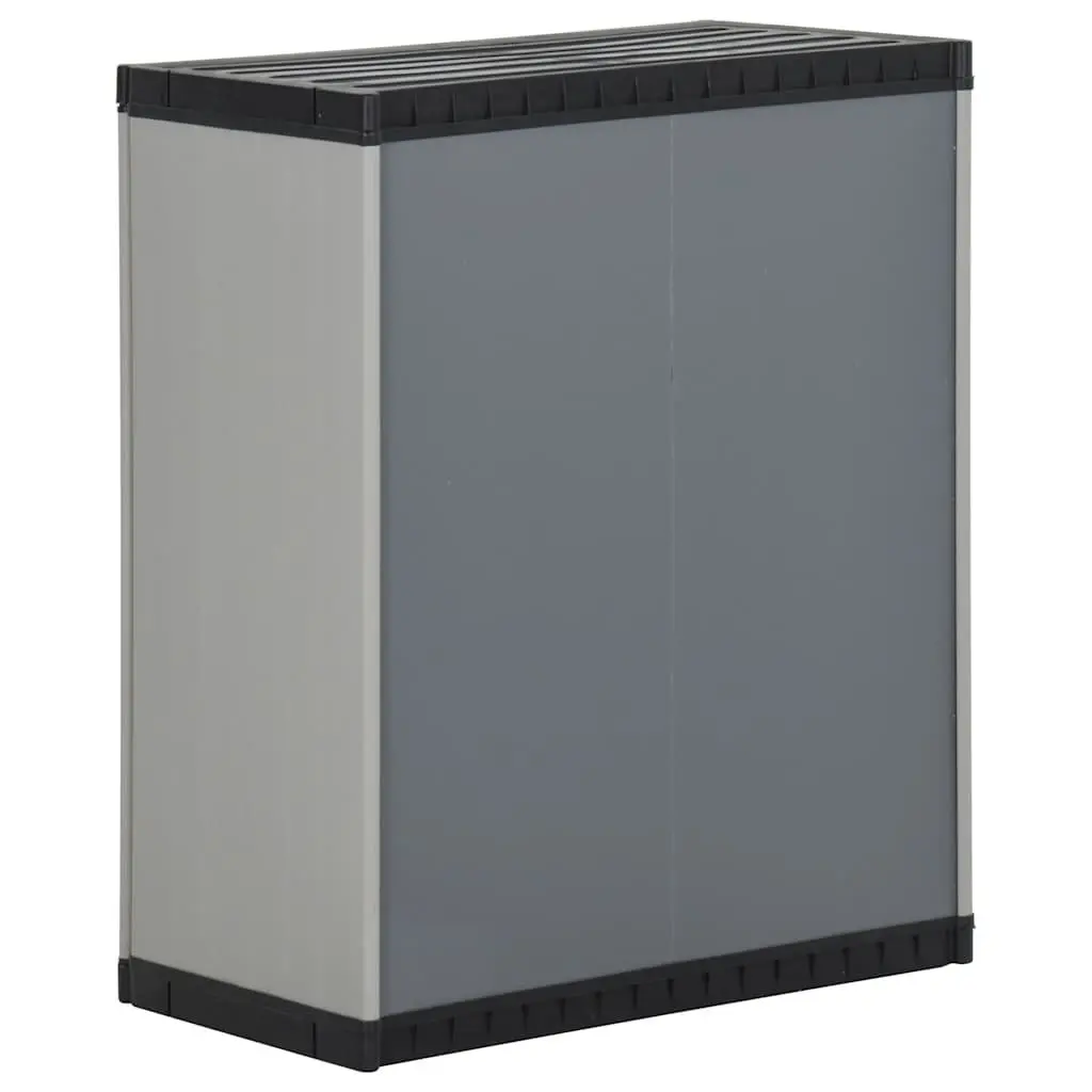 Garden Waste Cabinet Grey Black Outdoor Rubbish Bin Storage Organiser
