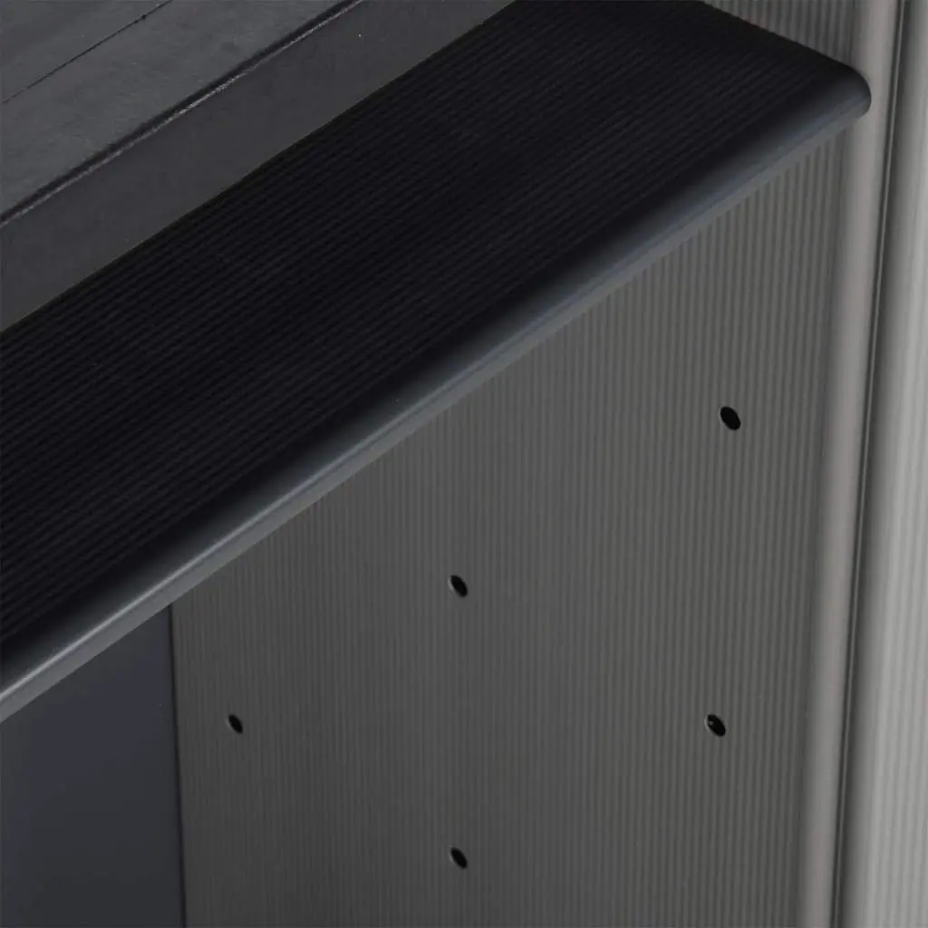 Garden Waste Cabinet Grey Black Outdoor Rubbish Bin Storage Organiser