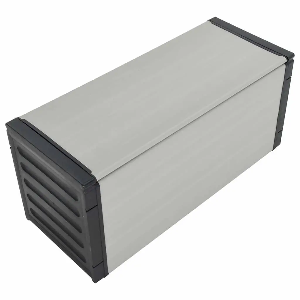Garden Waste Basket Grey 85x34x40 cm Recycling Bin Outdoor Indoor