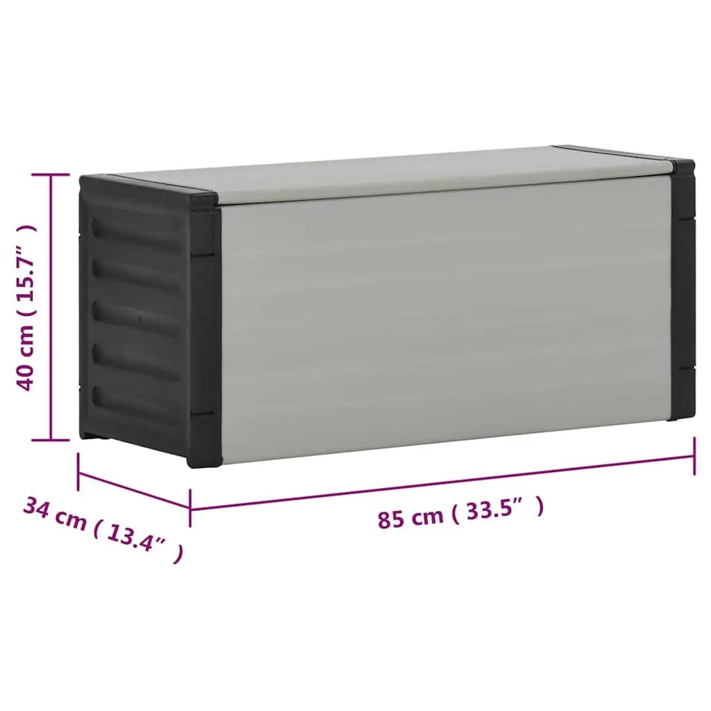 Garden Waste Basket Grey 85x34x40 cm Recycling Bin Outdoor Indoor