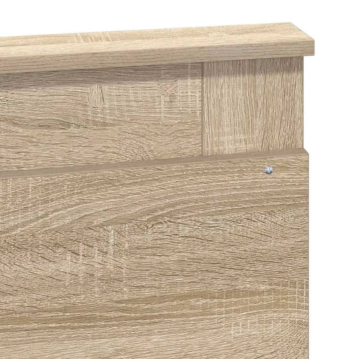 Bed Frame with Storage Drawer Sonoma Oak 135 x 190 cm Engineered Wood Modern