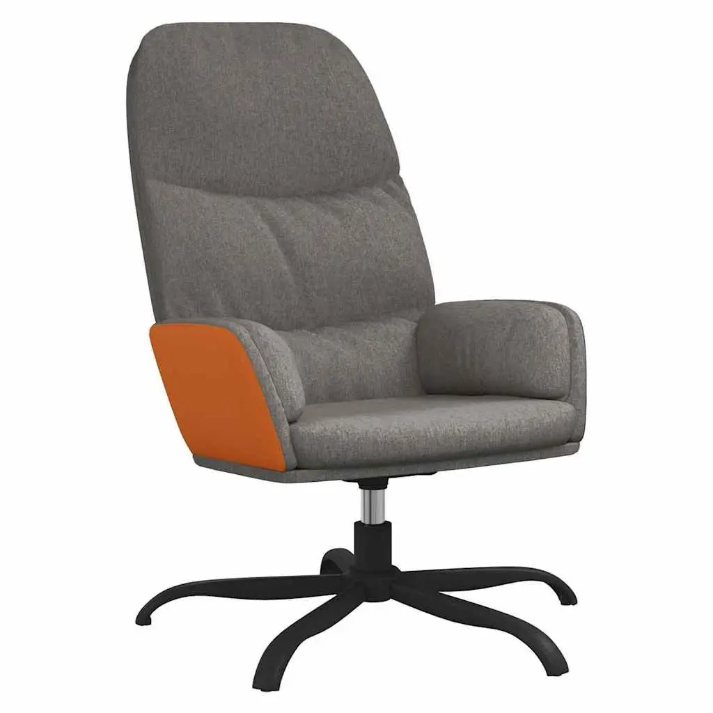 Arm Chair Swivel Recliner Living Room Grey Fabric