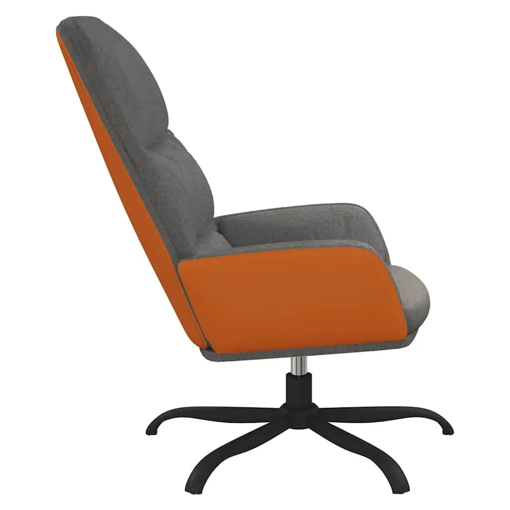 Arm Chair Swivel Recliner Living Room Grey Fabric